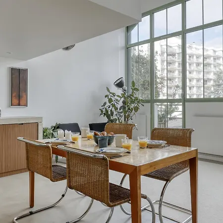 Industrial Design Loft & Balcony - 20 Apartment Paris